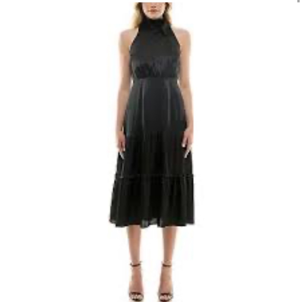 Chic Navy Long Sleeve Dress size M - Picture 2 of 6